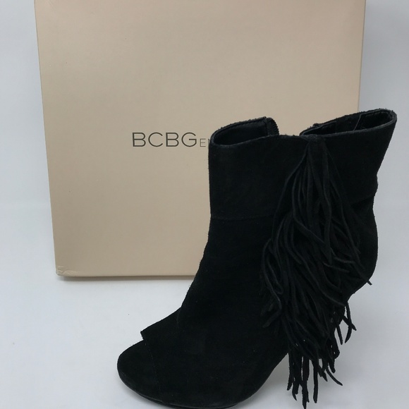 BCBGeneration Shoes - BCBGENERATION GENIE Black Suede Booties SZ 8
